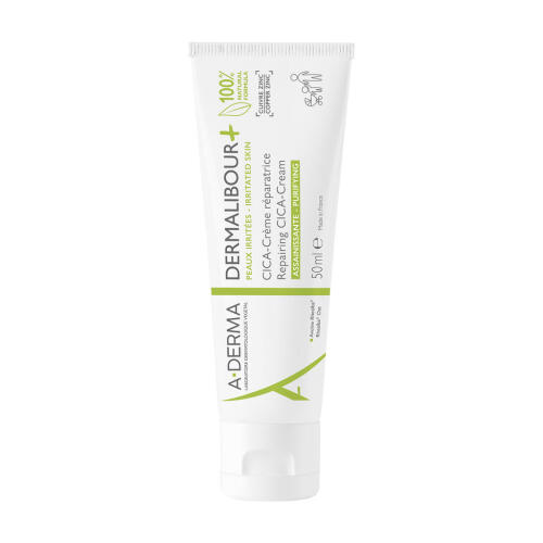 Køb A-DERMA Dermalibour+ CICA - rensende og irritationsdæmpende, naturlig creme 50 ml online hos apotekeren.dk