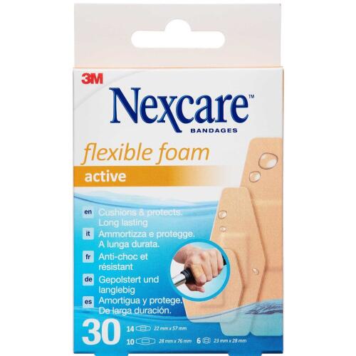 Køb 3M Nexcare Active Flex. Foam 30 stk. online hos apotekeren.dk