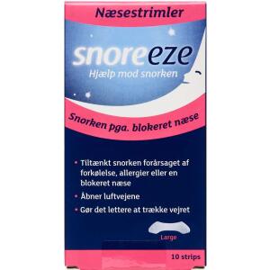 Køb Snoreeze Næsestrimler Str. L, 10 stk.  online hos apotekeren.dk