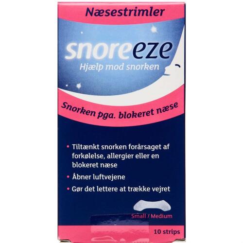 Køb Snoreeze Næsestrimler Str. S/M, 10 stk.  online hos apotekeren.dk