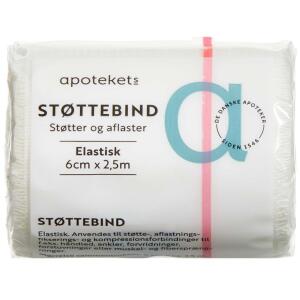 Køb Apotekets Støttebind Elastisk 6 cm x 2,5 m online hos apotekeren.dk