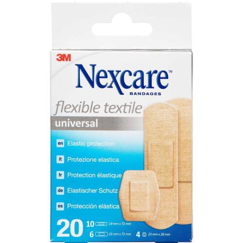 Køb Nexcare Flexible Textile - elastisk stofplaster - 20 stk. online hos apotekeren.dk