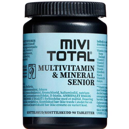 Køb Mivitotal Multivitamin & Mineral Senior 90 stk. online hos apotekeren.dk