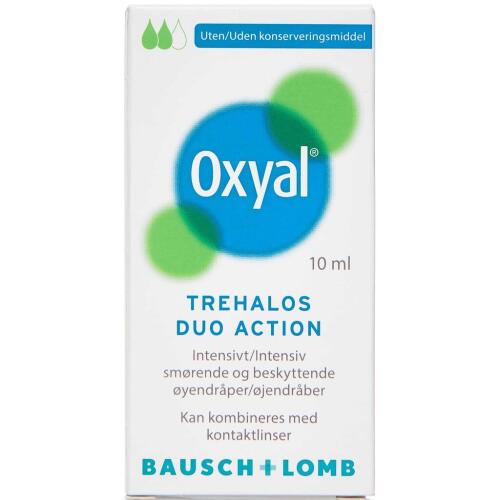 Køb Oxyal Trehalod Duo Action Øjendråber 10 ml online hos apotekeren.dk