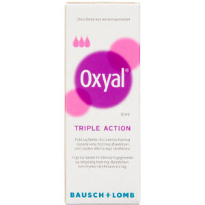 Køb Oxyal Triple Action Øjendråber 10 ml online hos apotekeren.dk