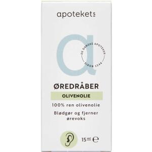 Køb Apotekets Øredråber Olivenolie 15 ml online hos apotekeren.dk