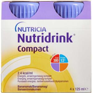 Køb Nutridrink Compact Banan 4x125 ml online hos apotekeren.dk