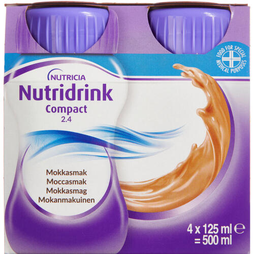 Køb Nutridrink Compact Mocca 4x125 ml online hos apotekeren.dk