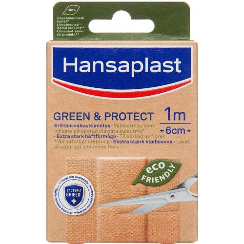 Køb Hansaplast Green & Protect 1mx6cm 1 stk. online hos apotekeren.dk