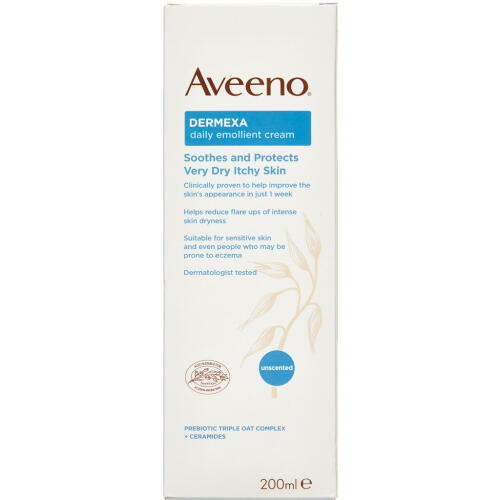 Køb Aveeno Dermexa Daily Emollient Cream 200 ml online hos apotekeren.dk