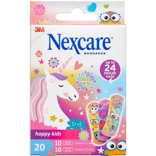 Køb 3M Nexcare Happy Kids Magic Plaster assorteret 20 stk. online hos apotekeren.dk