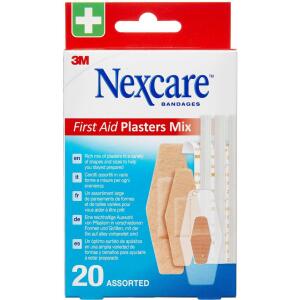 Køb Nexcare First Aid Plasters Mix 20 stk. online hos apotekeren.dk