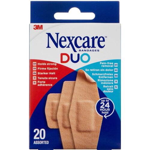 Køb Nexcare Duo Plaster Assorteret 20 stk. online hos apotekeren.dk