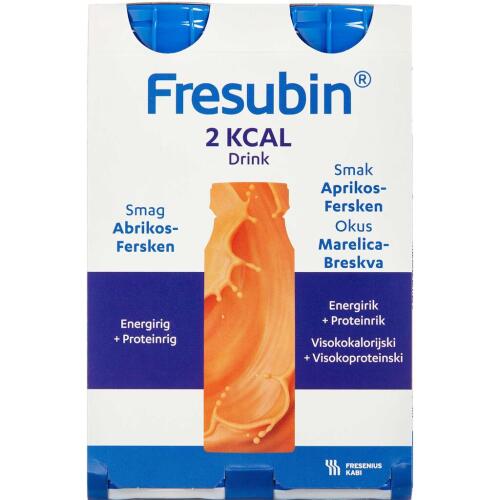 Køb Fresubin 2 kcal Drink Abrikos/Fersken 4 x 200 ml online hos apotekeren.dk