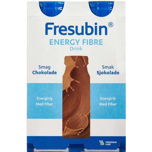Køb Fresubin Energy Fibre Chokolade Drink 4 x 200 ml online hos apotekeren.dk