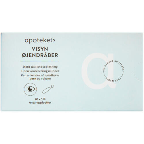 Apotekernes Visyn Øjendråber 20x5 ml online nu!