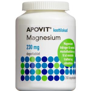 Køb Apovit Magnesium 230mg Depottabletter 200 stk online hos apotekeren.dk