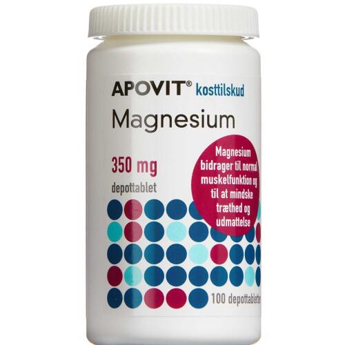 Køb Apovit Magnesium 350 mg 100 stk online hos apotekeren.dk