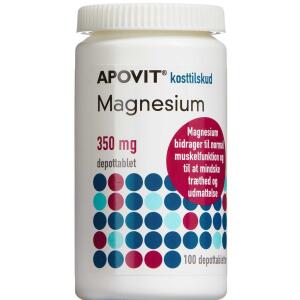 Køb Apovit Magnesium 350 mg Depottabletter 100 stk online hos apotekeren.dk