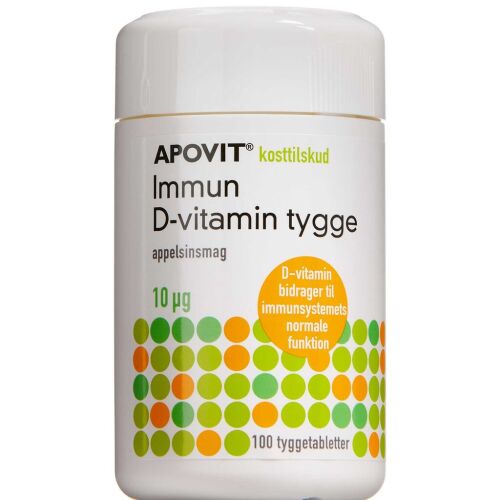 Køb Apovit Immun D-Vitamin 10 Mikg 100 stk. online hos apotekeren.dk