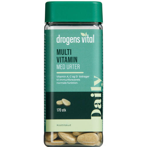 Køb Drogens Vital Multivitamin med Urter 170 stk. online hos apotekeren.dk
