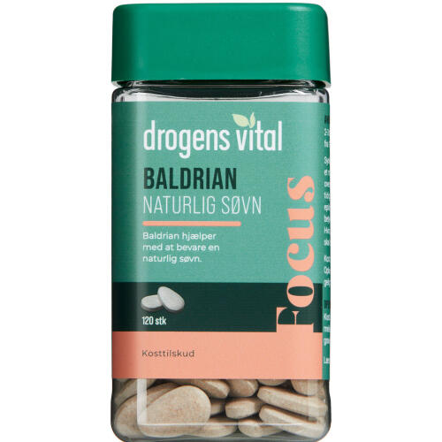 Køb Drogens Vital Baldrian Naturlig Søvn 120 stk. online hos apotekeren.dk