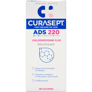 Køb CURASEPT ADS220 MUNDSKYL 0,2% online hos apotekeren.dk