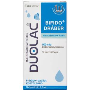 Køb Duolac Bifido+ Dråber 7,5 ml online hos apotekeren.dk