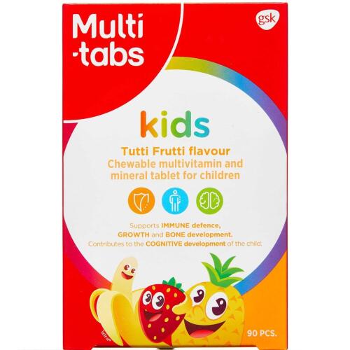 Køb MULTI-TABS KIDS TUTTI FRUTTI online hos apotekeren.dk