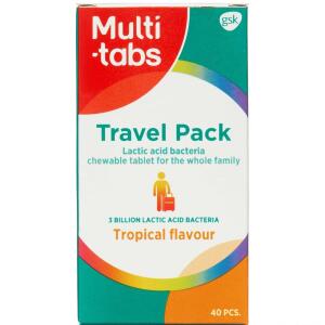Køb Multi-tabs Travel Pack with lactic acid bacteria 40 stk online hos apotekeren.dk