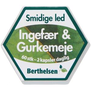Køb Berthelsen Ingefær & Gurkemeje 60 stk. online hos apotekeren.dk