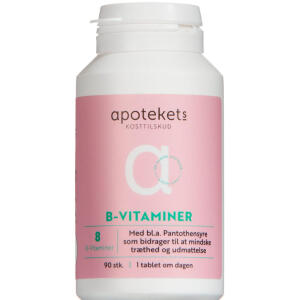 Køb Apotekets B-Vitamin Tabletter 90 stk. online hos apotekeren.dk