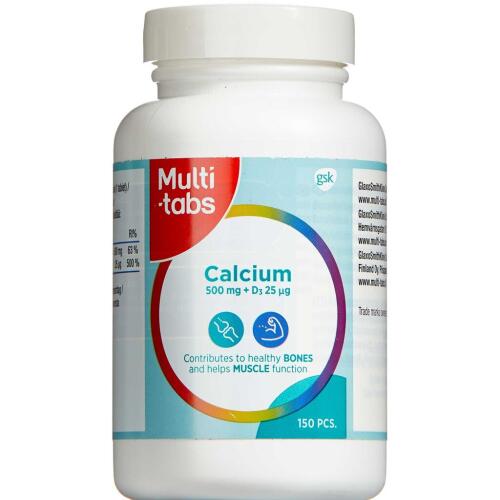 Køb Multi-tabs Calcium 500 mg +D3 mikg 150 stk online hos apotekeren.dk