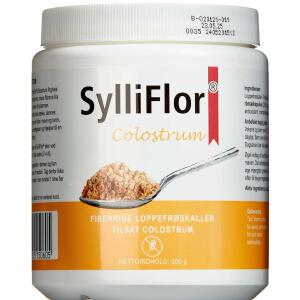 Køb SylliFlor Loppefrøskaller Colostrum 200 g online hos apotekeren.dk