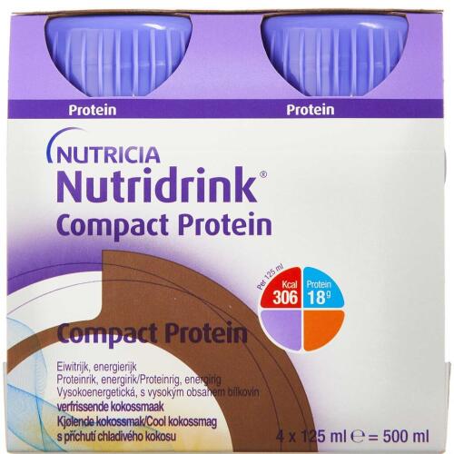 Køb Nutridrink Compact Protein Cool Kokossmag 4 x 125 ml online hos apotekeren.dk