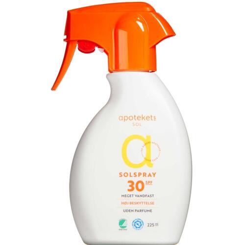 Køb Apotekets Sol Spray SPF30 225 ml online hos apotekeren.dk