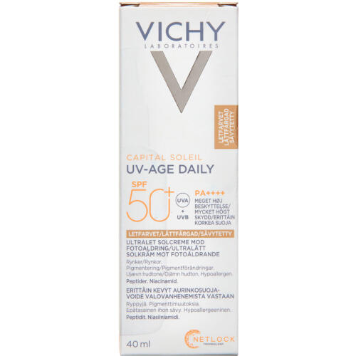 Køb Vichy Capital Soleil UV-Age Solcreme til ansigt SPF50+ 40 ml online hos apotekeren.dk