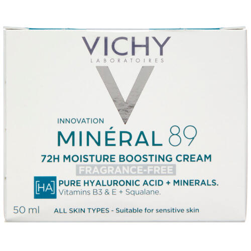 Køb Vichy Mineral 89 72 Timer Fugtboostende Ansigtscreme u/parfume 50 ml online hos apotekeren.dk