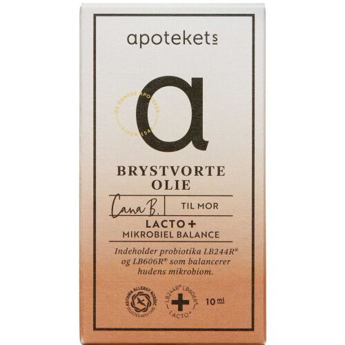 Køb Apotekets & Cana Brystvorteolie, Lacto Plus 10 ml online hos apotekeren.dk