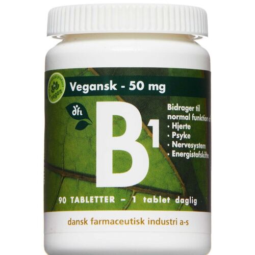Køb B1 VITAMIN 50 MG TABL online hos apotekeren.dk