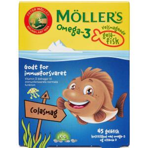 Køb MØLLERS OMEGA-3 GELEFISK COLA online hos apotekeren.dk