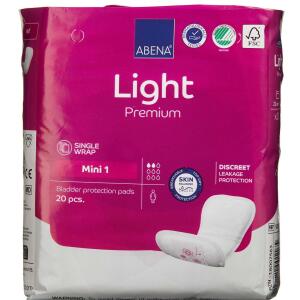 Køb Abena Light Mini 1 Premium Pink 20 stk. online hos apotekeren.dk