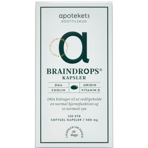 Køb Apotekets BrainDrops® Kapsler 120 stk. online hos apotekeren.dk