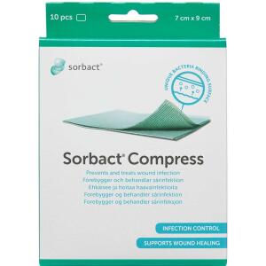 Køb Sorbact Compress Steril 7X9 cm 10 stk.  online hos apotekeren.dk