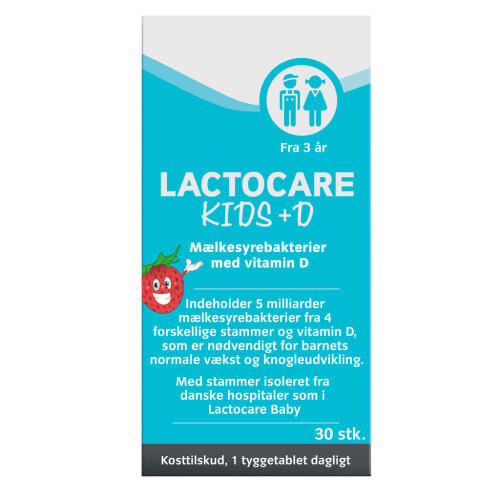 Køb Lactocare Kids+D 30 stk. online hos apotekeren.dk