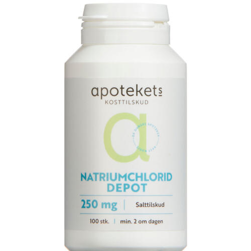 Køb Apotekets Natriumchlorid Depot 250 mg 100 stk. online hos apotekeren.dk