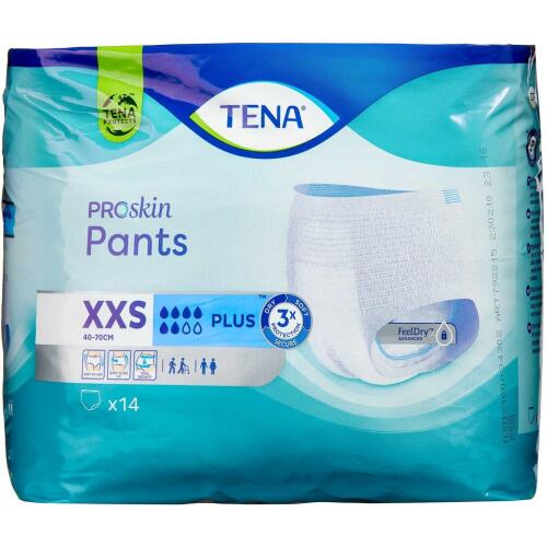Køb TENA Pants Plus Str. XXS 14 stk. online hos apotekeren.dk