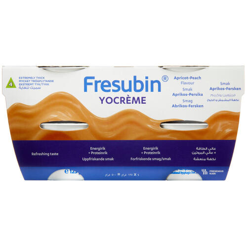 Køb Fresubin YOcreme Abrikos/Fersken 4x125 g online hos apotekeren.dk