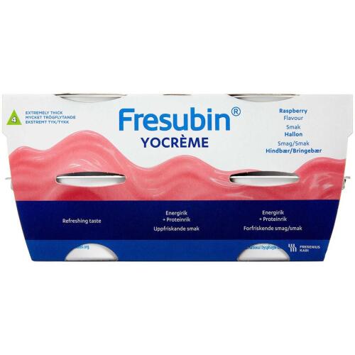 Køb Fresubin YOcreme Hindbær 4 x 125 ml online hos apotekeren.dk