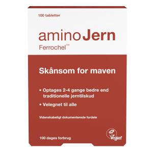 Køb AminoJern Ferrochel 100 stk. online hos apotekeren.dk